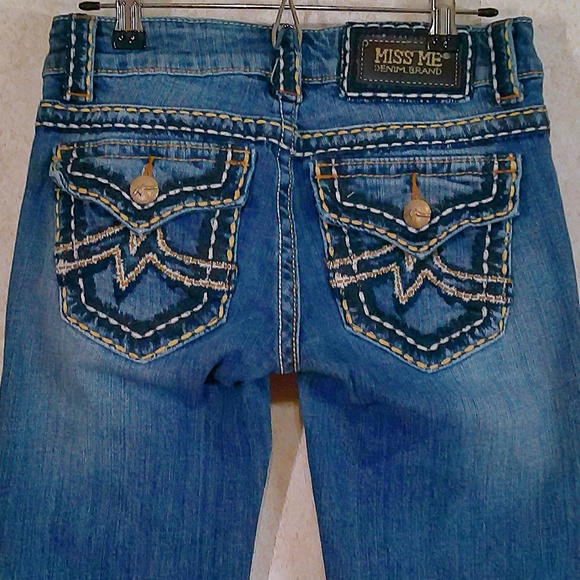 Miss Me Irene Boot Jeans Signature M Pockets Black Label Sz26/32 NWOT - Picture 6 of 10